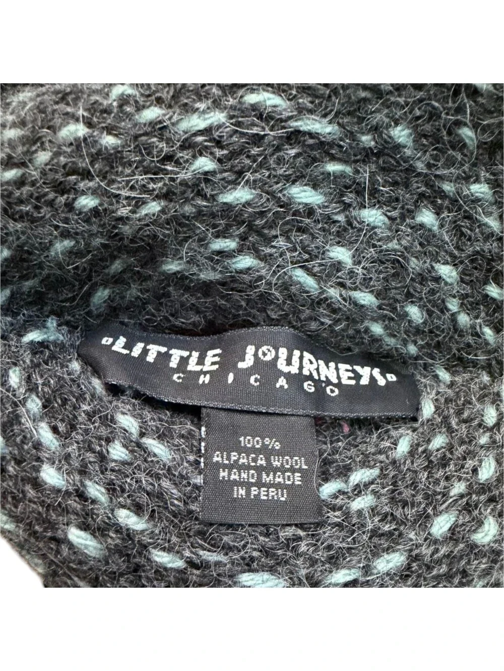 Little Journeys Chicago, Women's Alpaca Wool Hat + Gloves Set Handmade Peru